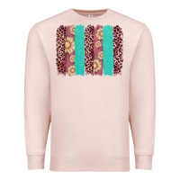 Pale Pink valentine's day floral leopard brushstroke Premium Sweatshirt - AdoDesignShop