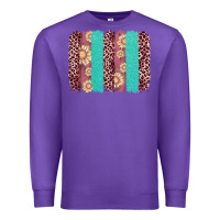 Purple valentine's day floral leopard brushstroke Premium Sweatshirt - AdoDesignShop