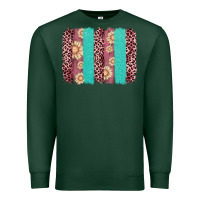 Sports Green valentine's day floral leopard brushstroke Premium Sweatshirt - AdoDesignShop