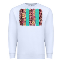 White valentine's day floral leopard brushstroke Premium Sweatshirt - AdoDesignShop
