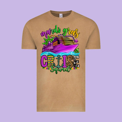 Mardi Gras Cruise Squad Vintage Tee Designed By Oliviacreatesart