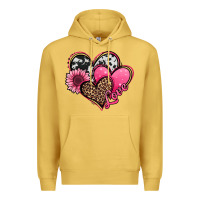 Antique Gold valentines day western hearts and sunflower Premium Hoodie - Jasminsmagicworld