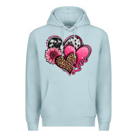 Valentines Day Western Hearts And Sunflower Premium Hoodie | Teevron