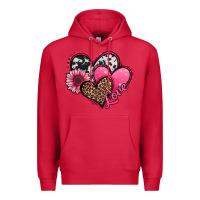 Cardinal valentines day western hearts and sunflower Premium Hoodie - Jasminsmagicworld