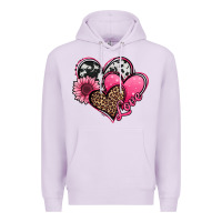 Lilac valentines day western hearts and sunflower Premium Hoodie - Jasminsmagicworld