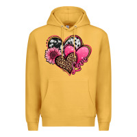 Mustard valentines day western hearts and sunflower Premium Hoodie - Jasminsmagicworld