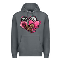 Rock valentines day western hearts and sunflower Premium Hoodie - Jasminsmagicworld