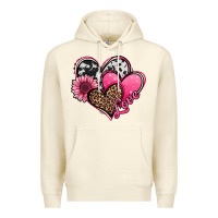 Sandshell valentines day western hearts and sunflower Premium Hoodie - Jasminsmagicworld