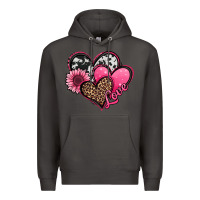 Smoke valentines day western hearts and sunflower Premium Hoodie - Jasminsmagicworld
