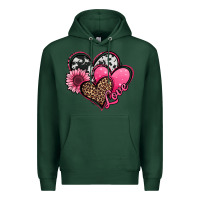 Sports Green valentines day western hearts and sunflower Premium Hoodie - Jasminsmagicworld