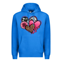 True Royal valentines day western hearts and sunflower Premium Hoodie - Jasminsmagicworld