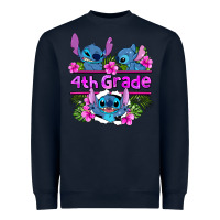Navy preview flower stitch  4th grade Heavyweight Sweatshirt - AdoDesignShop