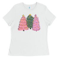 White christmas trees Ladies Tee - CowGirlArtShop