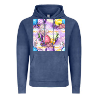 Vintage Denim Easter Eggs With Flowers Seamless Pattern Vintage Hoodie - BundleAndBundleShop