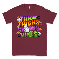 Burgundy thick thighs and spooky vibes Classic Tee - CowGirlArtShop