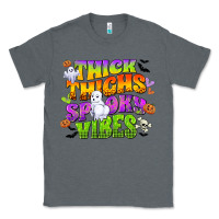 Charcoal Heather thick thighs and spooky vibes Classic Tee - CowGirlArtShop
