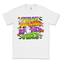 White thick thighs and spooky vibes Classic Tee - CowGirlArtShop