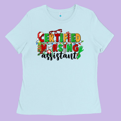 Certified Nursing Assistant Ladies Tee Designed By Cowgirlartshop