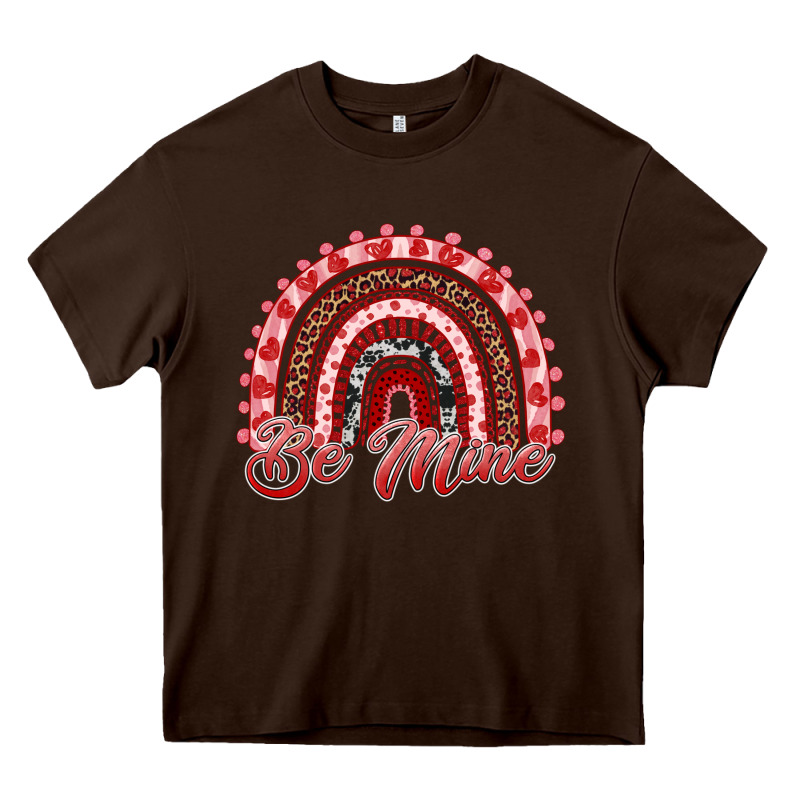Be Mine Valentines Day Rainbow Heavy Core Tee by RanaPortraitStore | Teevron