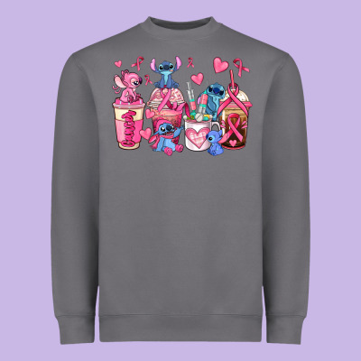 Breast Cancer Stitch Coffee Cups Heavyweight Sweatshirt Designed By Adodesignshop