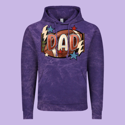 Football Dad Vintage Hoodie Designed By Fadigitalartstudio