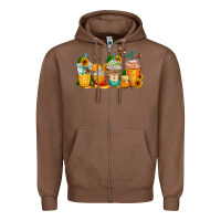 Chestnut bumble bee coffee cups Zipper Hoodie - AdoDesignShop