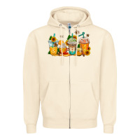 Sandshell bumble bee coffee cups Zipper Hoodie - AdoDesignShop
