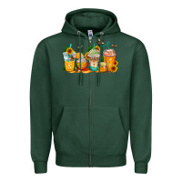 Sports Green bumble bee coffee cups Zipper Hoodie - AdoDesignShop