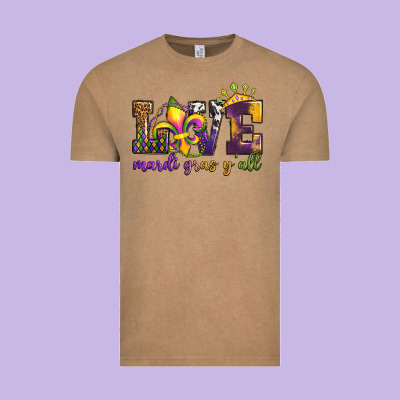 Love. Ardi Gras Y'all Vintage Tee Designed By Oliviacreatesart