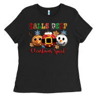 Black balls deep christmas spirit Ladies Tee - CowGirlArtShop