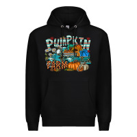 Black pumpkin farm Premium Hoodie - SublimationCraftShop