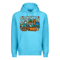 Ocean Blue pumpkin farm Premium Hoodie - SublimationCraftShop