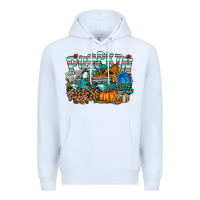 White pumpkin farm Premium Hoodie - SublimationCraftShop