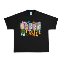 Black Happy Easter Urban Heavy Tee - OliviaCreatesArt