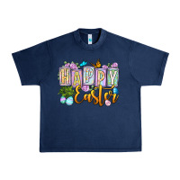 Navy Happy Easter Urban Heavy Tee - OliviaCreatesArt