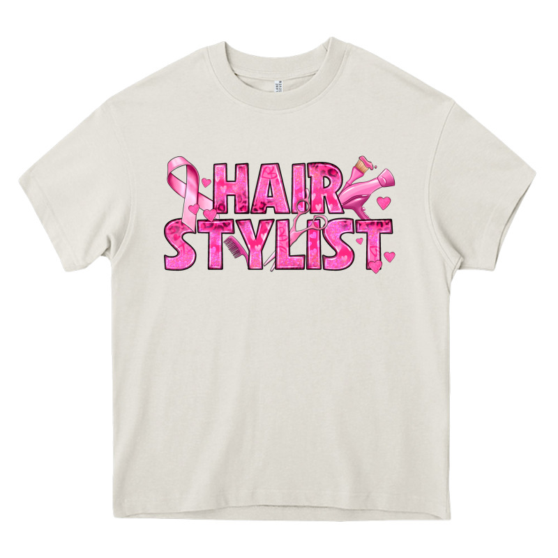 Breast Cancer Hair Stylist Heavy Core Tee by texasbilliewilder | Teevron