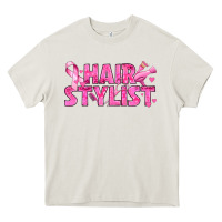 Cream Breast Cancer hair stylist Heavy Core Tee - texasbilliewilder