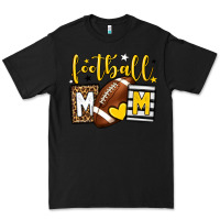 Black Football mom yellow team color Premium Tee - HowdyJamesFarm