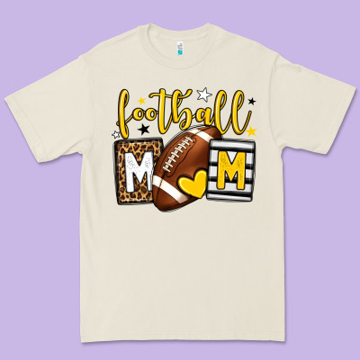 Football Mom Yellow Team Color Premium Tee Designed By Howdyjamesfarm