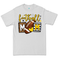 Dove Grey Football mom yellow team color Premium Tee - HowdyJamesFarm