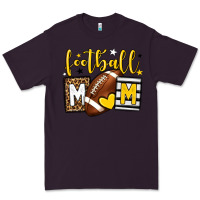 Plum Football mom yellow team color Premium Tee - HowdyJamesFarm