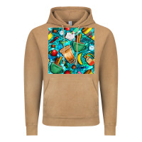 Vintage Camel school boy coffe cup with camouflage seamless pattern bbs Vintage Hoodie - BundleAndBundleShop