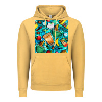 Vintage Mustard school boy coffe cup with camouflage seamless pattern bbs Vintage Hoodie - BundleAndBundleShop