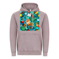Vintage Zinc school boy coffe cup with camouflage seamless pattern bbs Vintage Hoodie - BundleAndBundleShop