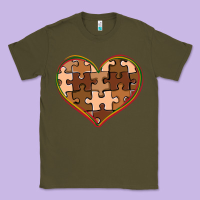 Melanin Skin Tone Heart Black History Classic Tee Designed By Cowgirlartshop
