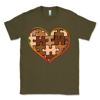 Army Green melanin skin tone heart black history Classic Tee - CowGirlArtShop