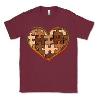 Burgundy melanin skin tone heart black history Classic Tee - CowGirlArtShop