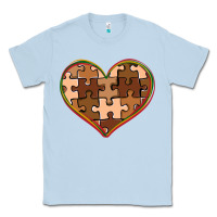 Dusty Blue melanin skin tone heart black history Classic Tee - CowGirlArtShop