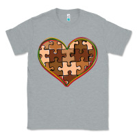 Heather Grey melanin skin tone heart black history Classic Tee - CowGirlArtShop