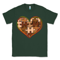 Sports Green melanin skin tone heart black history Classic Tee - CowGirlArtShop
